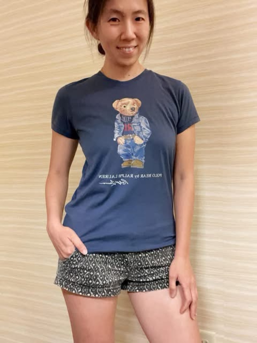 Polo Bear women Graphic Tee in Navy